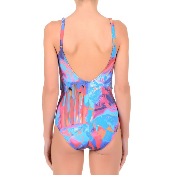 David DA7-067 Aquatic World Blue Floral Swimsuit 10 - C Cup