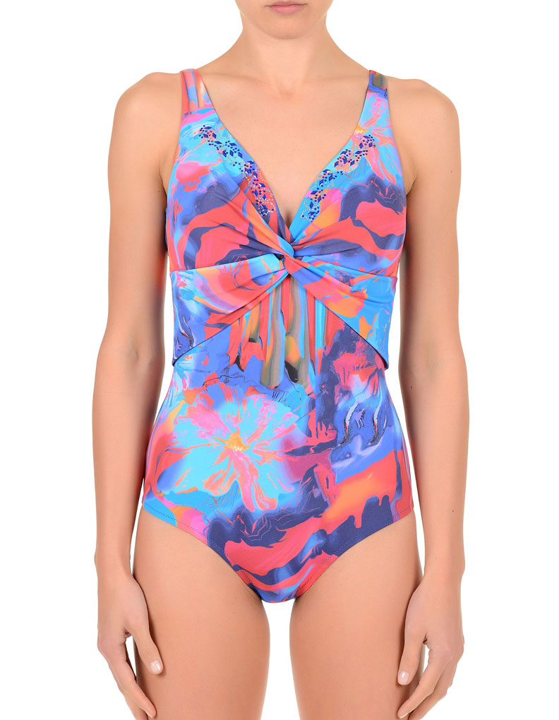 David DA7-067 Aquatic World Blue Floral Swimsuit 10 - C Cup