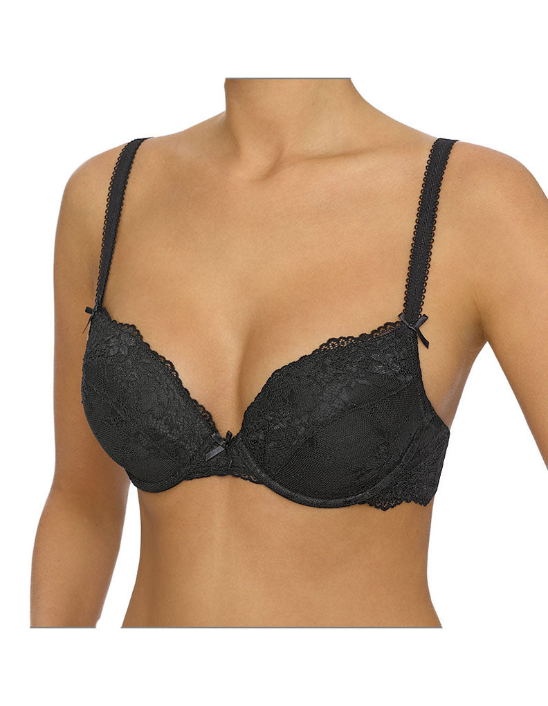 LingaDore 1400-2 Daily Lace Black Padded Underwired Push Up Bra 75C