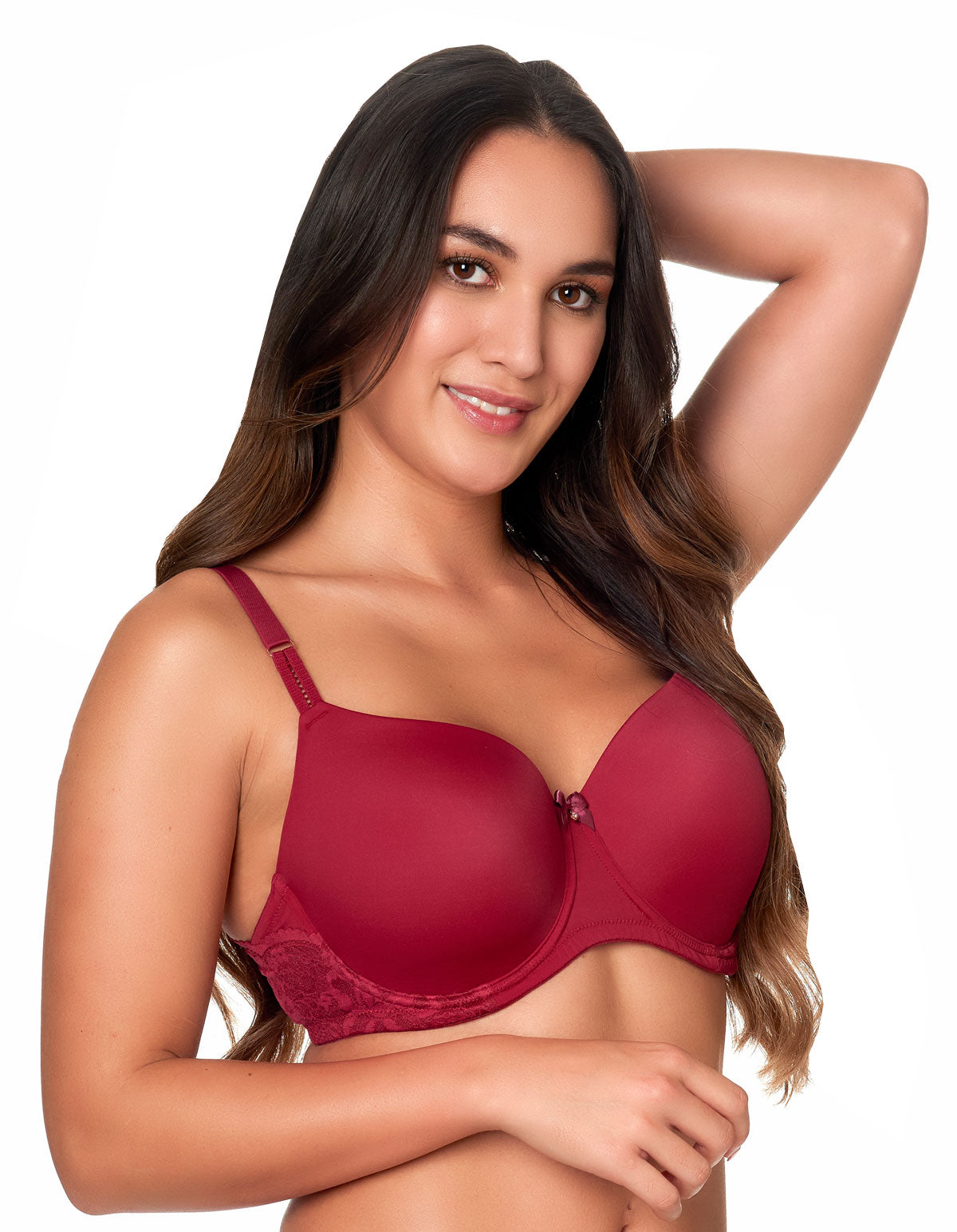 After Eden D-Cup & Up 20.05.7525-52 Faro Dark Red Padded Underwired Full Cup Bra 70E