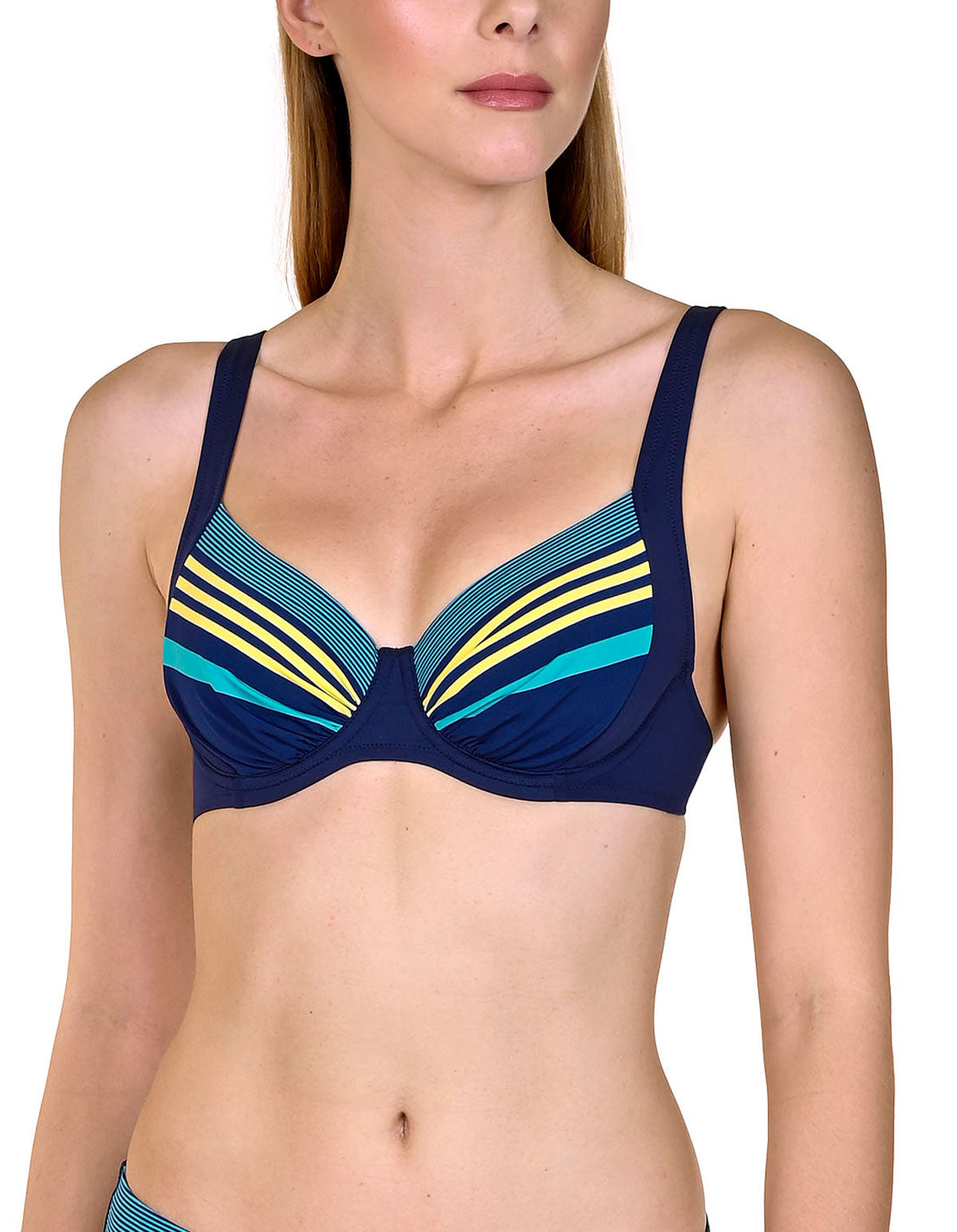 Lisca 40479-M4 Dominica Cobalt Blue Striped Underwired Bikini Top