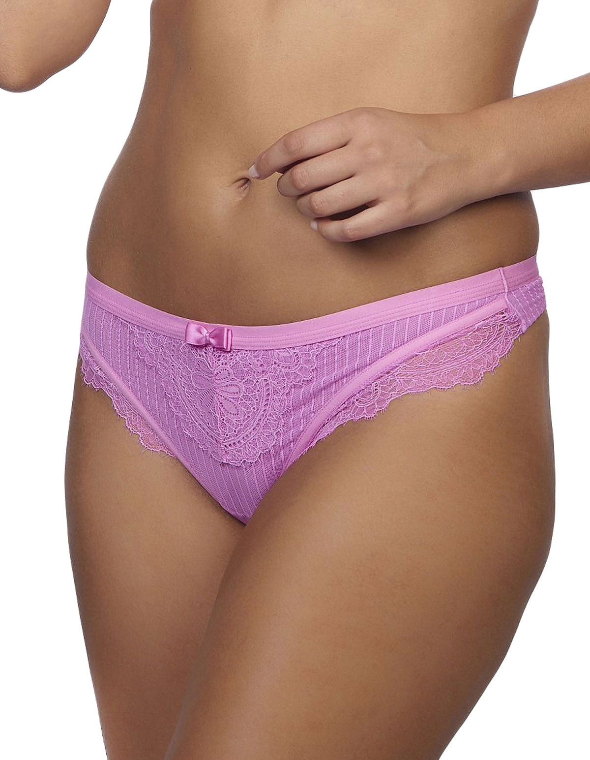 After Eden 10.35.6096-153 Kady Lilac Pink Lace Thong Medium