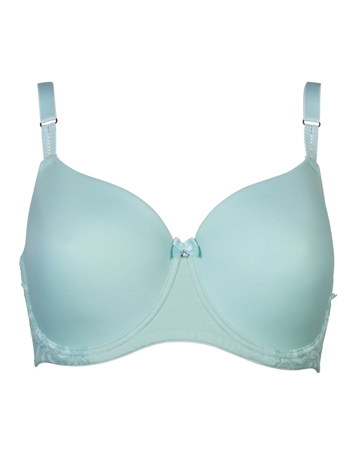 After Eden D-Cup & Up 20.05.7525-174 Faro Faded Green Lace Full Cup Bra 85D