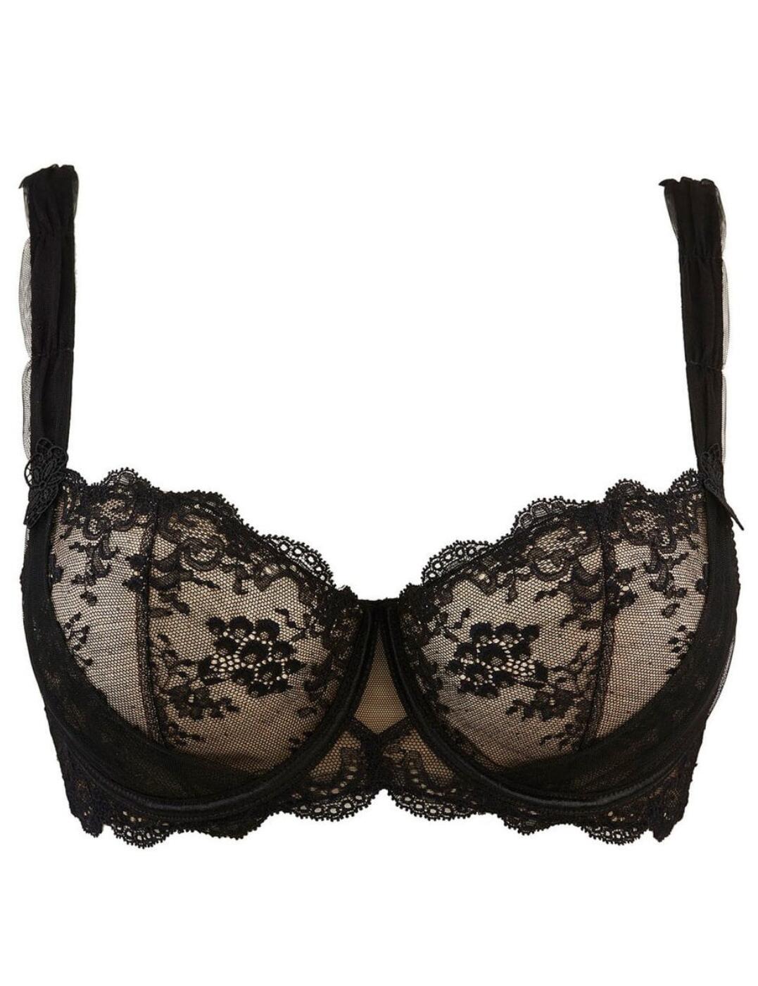 Aubade DA14 2 A L Amour Black Lace Underwired Plus Size D Comfort Hal