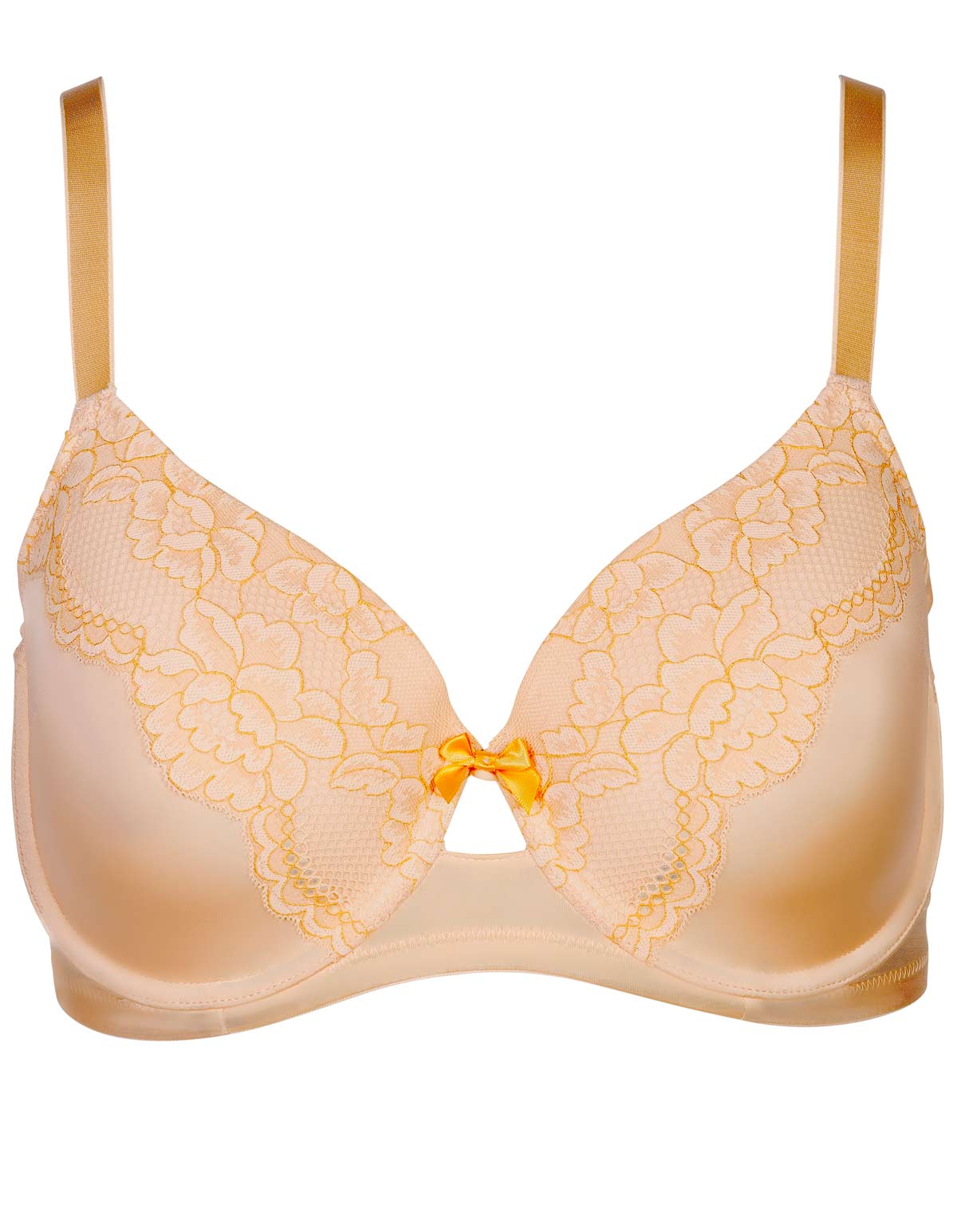 After Eden D-Cup & Up Feyenna 20.05.7614-034 Peach Lace Underwired Full Cup Bra 95D