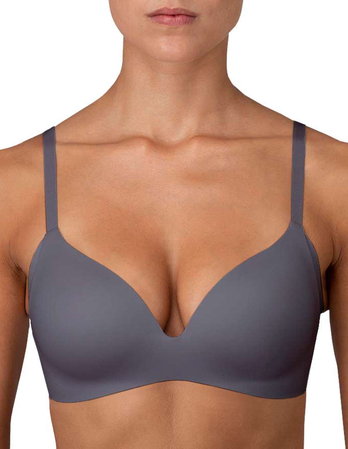 Royal Lounge Royal Delite 1010-910-906 Glacier Grey Padded Non-Wired T-Shirt Bra