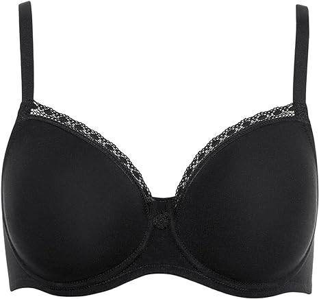 Lisca Ines 20283-02 Black Cotton Padded Underwired Full Cup Bra 80C