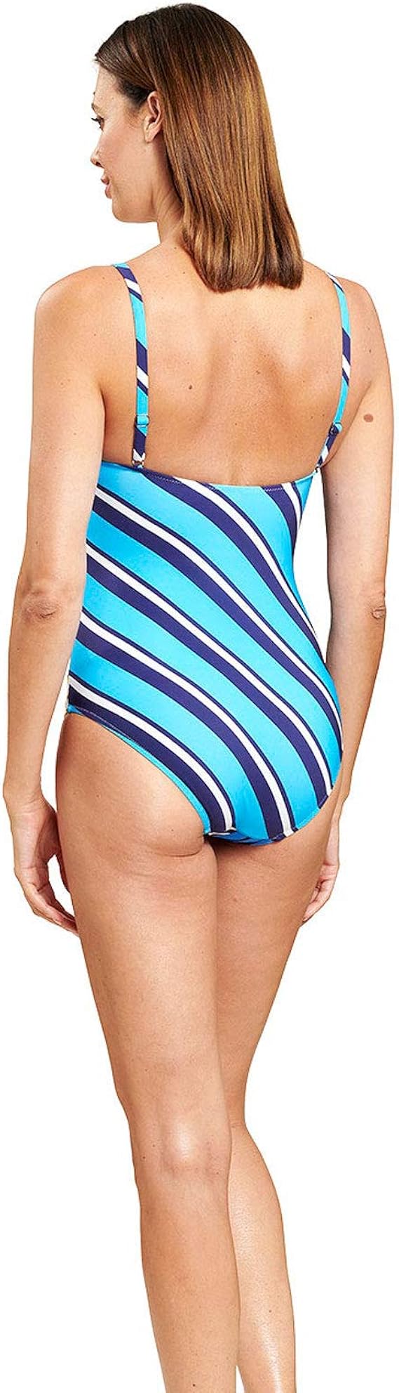 Féraud 3205029-16511 Stripe Blue Striped Non-Padded Underwired Swimsuit 40C