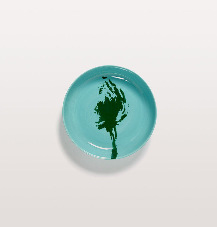 OTTOLENGI FEAST PLATES HIGH Azure & Artichoke Green