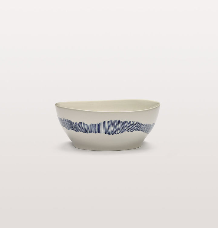 OTTOLENGHI FEAST BOWL LARGE White & Swirl Stripes Blue