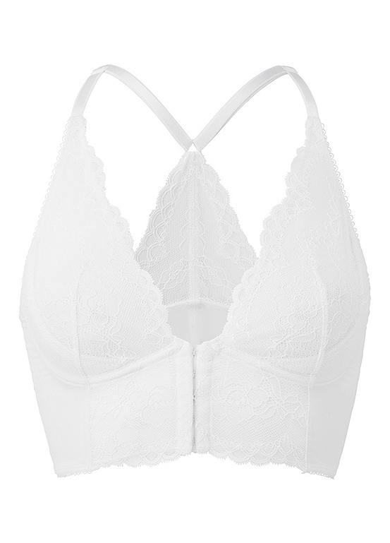 Gossard 7718 Superboost Lace White Underwired Longline Bra