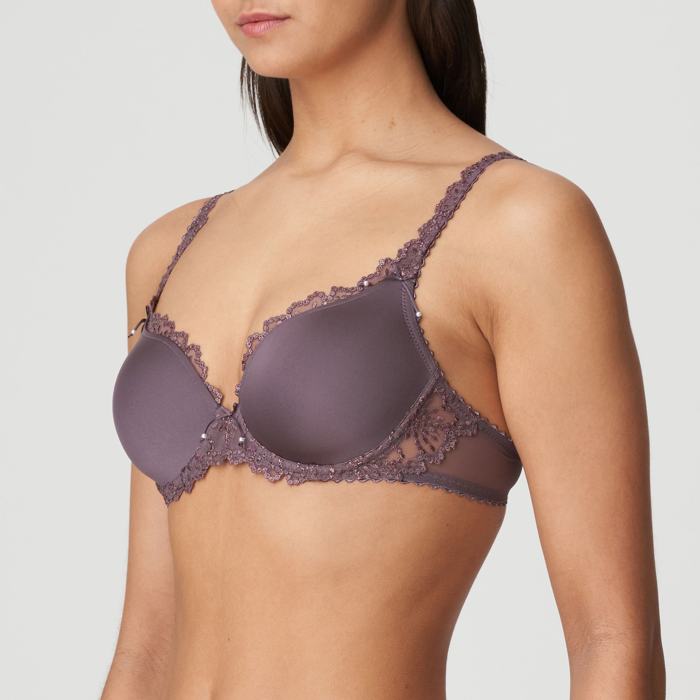 Marie Jo Jane 0101336-CNI Candle Night Purple Underwired Heart Shape Padded Bra